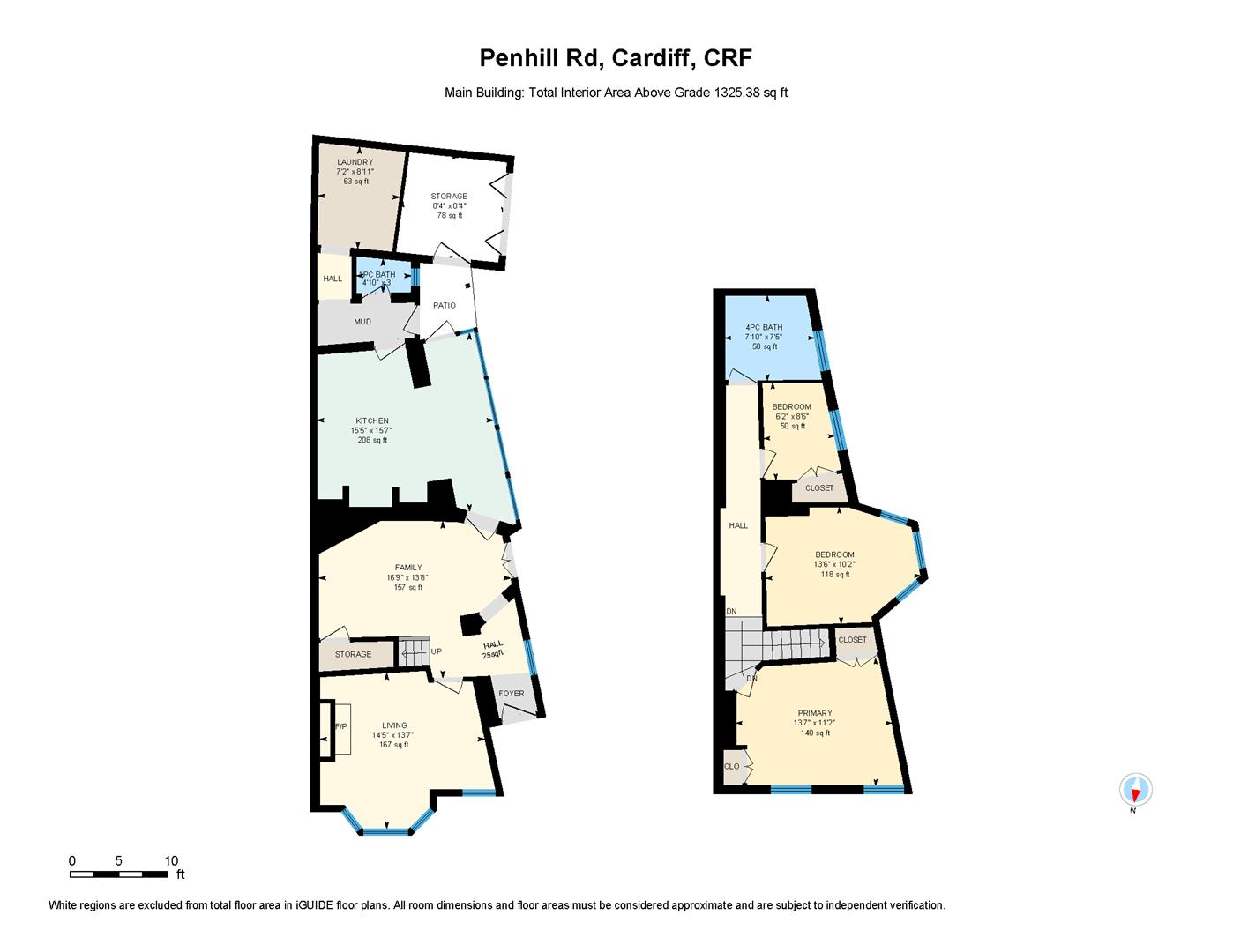 Floorplan for Penhill Road, Pontcanna, Cardiff
